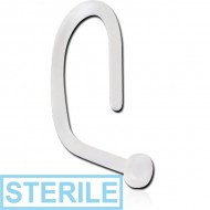 STERILE BIOFLEX CURVED NOSE STUD WITH DOME PIERCING