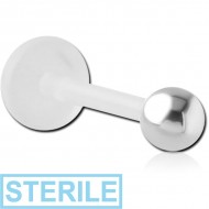 STERILE BIOFLEX THREADED MICRO LABRET WITH SURGICAL STEEL BALL PIERCING