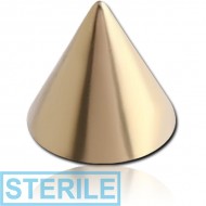 STERILE ZIRCON GOLD PVD COATED SURGICAL STEEL CONE