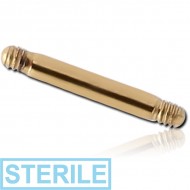 STERILE ZIRCON GOLD PVD COATED SURGICAL STEEL MICRO BARBELL PIN