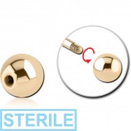 STERILE ZIRCON GOLD PVD COATED SURGICAL STEEL MICRO BALL