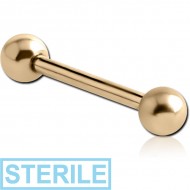 STERILE ZIRCON GOLD PVD COATED TITANIUM MICRO BARBELL