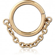 SURGICAL STEEL SEAMLESS RING WITH CHAIN