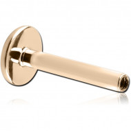 ZIRCON GOLD PVD SURGICAL STEEL INTERNALLY THREADED MICRO LABRET PIN