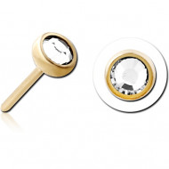 ZIRCON PVD COATED SURGICAL STEEL JEWELED THREADLESS DISC PIERCING