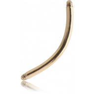 ZIRCON GOLD PVD COATED TITANIUM MICRO CURVED BARBELL PIN