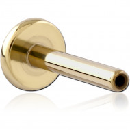 ZIRCON GOLD PVD COATED TITANIUM THREADLESS LABRET PIN