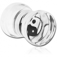 UV ACRYLIC DOUBLE FLARED PLUG WITH INLAID DESIGN