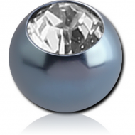 ANODISED SURGICAL STEEL VALUE CRYSTAL JEWELLED BALL PIERCING