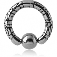 SURGICAL STEEL DESIGN BALL CLOSURE RING