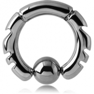 SURGICAL STEEL DESIGN BALL CLOSURE RING