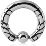 SURGICAL STEEL DESIGN BALL CLOSURE RING