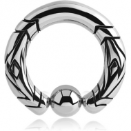 SURGICAL STEEL DESIGN BALL CLOSURE RING PIERCING