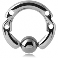 SURGICAL STEEL DESIGN BALL CLOSURE RING