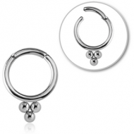 SURGICAL STEEL HINGED SEGMENT RING PIERCING