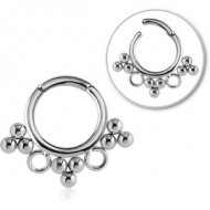 SURGICAL STEEL HINGED SEGMENT RING PIERCING