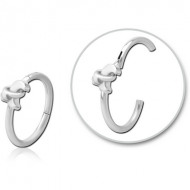 SURGICAL STEEL HINGED SEPTUM RING - ANNULAR ECLIPSE AND STAR PIERCING