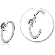 SURGICAL STEEL HINGED SEPTUM RING - CRESCENT PIERCING