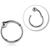 SURGICAL STEEL HINGED SEGMENT RING WITH BALL PIERCING