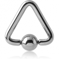 SURGICAL STEEL TRIANGLE BALL CLOSURE RING