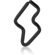 BLACK PVD COATED SURGICAL STEEL OPEN BOLT SEAMLESS RING