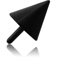 BLACK PVD COATED SURGICAL STEEL PUSH FIT CONE FOR BIOFLEX INTERNAL LABRET