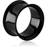 BLACK PVD COATED STAINLESS STEEL DOUBLE FLARED TUNNEL PIERCING