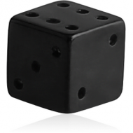 BLACK PVD COATED SURGICAL STEEL DICE PIERCING