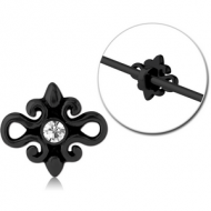 BLACK PVD COATED SURGICAL STEEL ADJUSTABLE SLIDING CHARM FOR INDUSTRIAL BARBELL