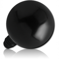 BLACK PVD SURGICAL STEEL BALL FOR 1.6MM INTERNALLY THREADED PIN PIERCING
