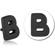 BLACK PVD COATED SURGICAL STEEL ATTACHMENT FOR 1.6MM INTERNALLY THREADED PINS - B PIERCING