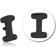 BLACK PVD COATED SURGICAL STEEL ATTACHMENT FOR 1.6MM INTERNALLY THREADED PINS - I PIERCING