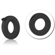BLACK PVD COATED SURGICAL STEEL ATTACHMENT FOR 1.6MM INTERNALLY THREADED PINS - O PIERCING