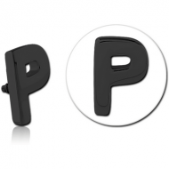 BLACK PVD COATED SURGICAL STEEL ATTACHMENT FOR 1.6MM INTERNALLY THREADED PINS - P PIERCING