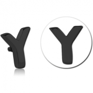 BLACK PVD COATED SURGICAL STEEL ATTACHMENT FOR 1.6MM INTERNALLY THREADED PINS - Y PIERCING