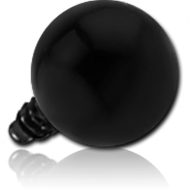 BLACK PVD SURGICAL STEEL BALL FOR 1.2MM INTERNALLY THREADED PIN PIERCING