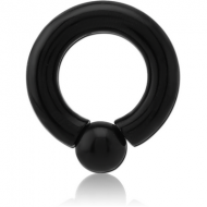 BLACK PVD COATED SURGICAL STEEL INTERNALLY THREADED BALL CLOSURE RING PIERCING