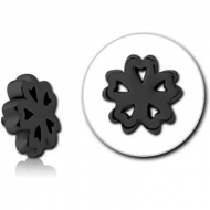 BLACK PVD COATED SURGICAL STEEL MICRO ATTACHMENT FOR 1.2MM INTERNALLY THREADED PINS PIERCING