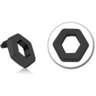 BLACK PVD COATED SURGICAL STEEL MICRO ATTACHMENT FOR 1.2MM INTERNALLY THREADED PINS PIERCING