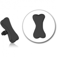 BLACK PVD COATED SURGICAL STEEL MICRO ATTACHMENT FOR 1.2MM INTERNALLY THREADED PINS PIERCING