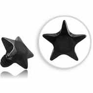 BLACK PVD COATED SURGICAL STEEL STAR FOR 1.6MM INTERNALLY THREADED PINS
