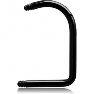 BLACK PVD COATED SURGICAL STEEL LIP HOOP PIN PIERCING