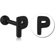 BLACK PVD COATED SURGICAL STEEL TRAGUS MICRO BARBELL - P