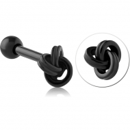 BLACK PVD COATED SURGICAL STEEL TRAGUS MICRO BARBELL