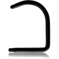 BLACK PVD COATED SURGICAL STEEL MICRO LIP HOOP PIN PIERCING