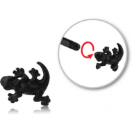 BLACK PVD COATED SURGICAL STEEL MICRO THREADED SALAMANDER ATTACHMENT PIERCING