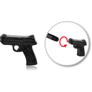 BLACK PVD COATED SURGICAL STEEL MICRO ATTACHMENT FOR 1.2 MM THREADED PIN - GUN