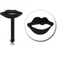 BLACK PVD COATED SURGICAL STEEL LIPS NOSE BONE