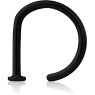 BLACK PVD COATED SURGICAL STEEL OPEN NOSE RING PIERCING