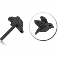 BLACK PVD COATED SURGICAL STEEL THREADLESS ATTACHMENT - BIRD PIERCING